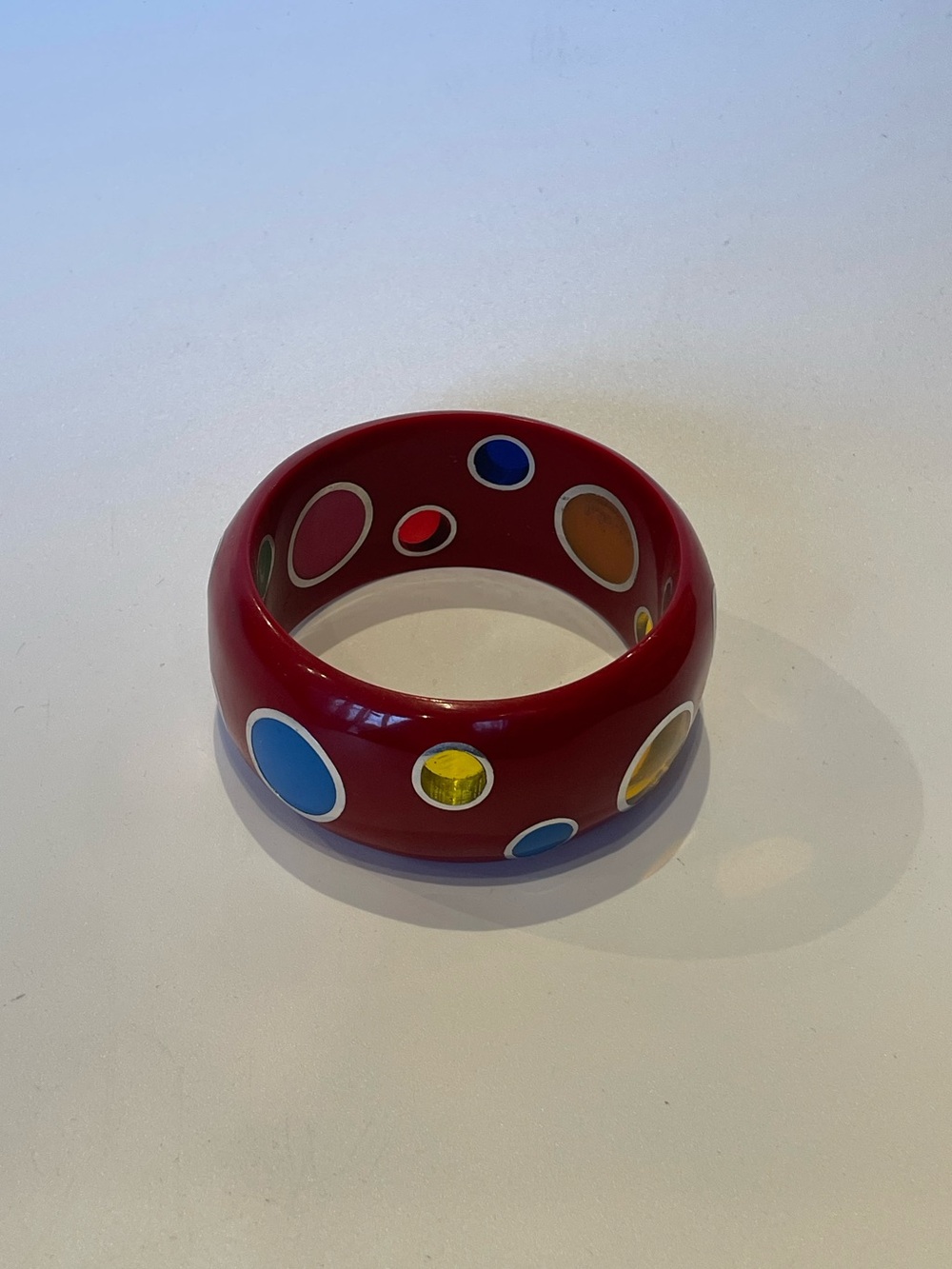 Vintage 60s Red Bangle
